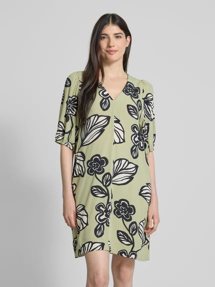 Jake*s Studio Woman Minikleid mit V-Ausschnitt Lind 4