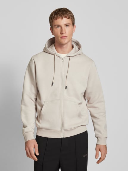JACK & JONES Sweatjacke mit seitlichen Eingrifftaschen Modell 'BRADLEY' Beige 4