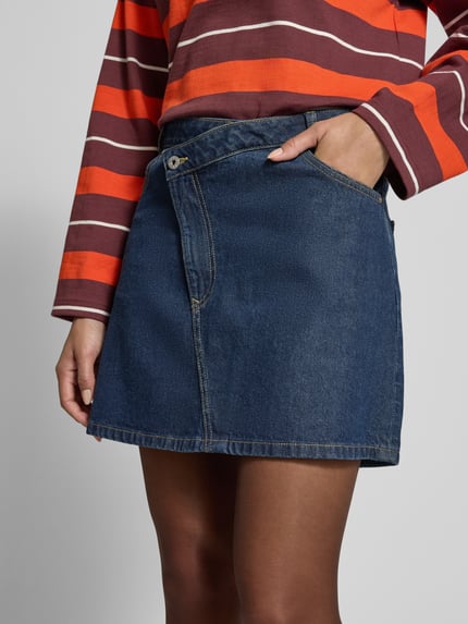 Jake*s Casual Jeansrock in asymmetrischem Design Jeansblau 3