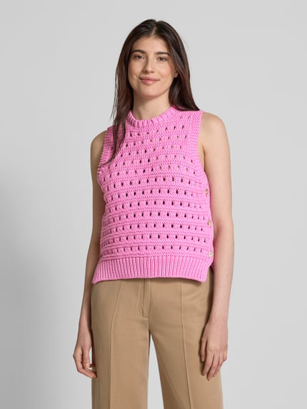 STELLA NOVA Pullunder mit Lochstickerei Pink 4
