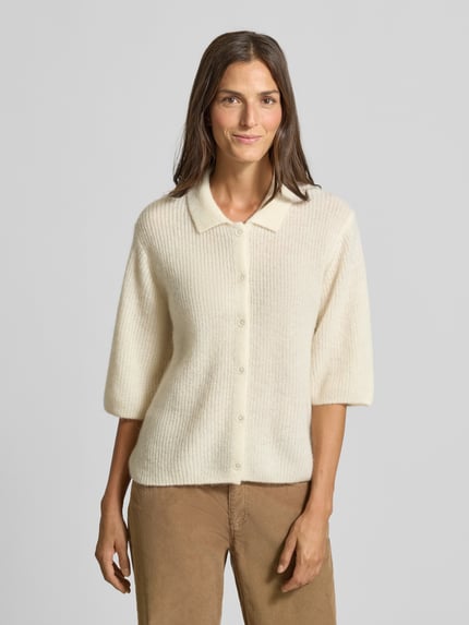Fynch-Hatton Strickjacke mit Umlegekragen Offwhite 4