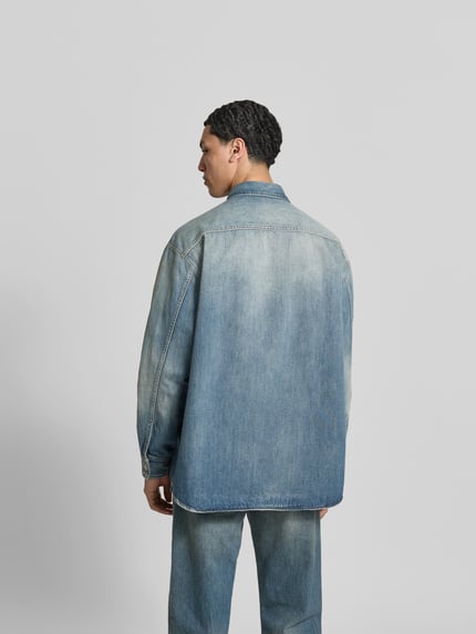MM6 Maison Margiela Koszula jeansowa o kroju relaxed fit z bawełny Jeansowy niebieski 5