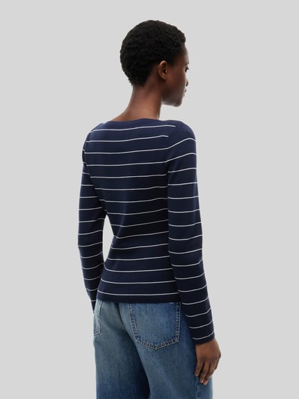 Tommy Hilfiger regular fit pullover van katoenmix Marineblauw - 5