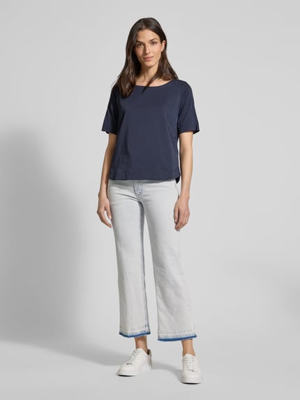 Milano Italy Flared Jeans in verkürzter Passform Jeansblau 1
