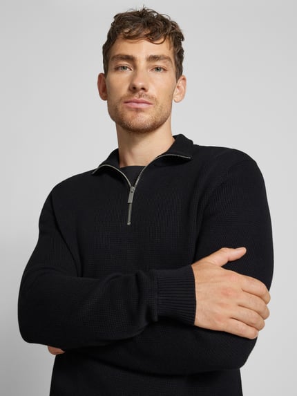 Selected Strickpullover mit gerippten Abschlüssen Modell 'DANE' Black 3