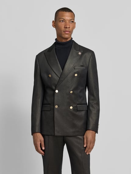 MCNEAL Slim Fit Sakko mit Pattentaschen Black 4