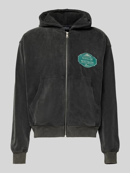 Don´t Waste Culture Sweatjacke mit Motiv-Print Modell 'Ulric' Anthrazit 2