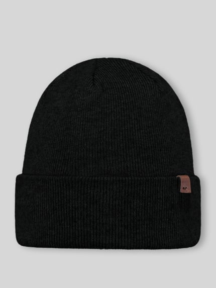 Barts Czapka beanie z wywijanym brzegiem z mieszanka wiskozy model 'WILLES' Czarny 1