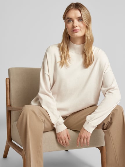 Street One Bluza z prążkowanymi wykończeniami Złamany biały 3