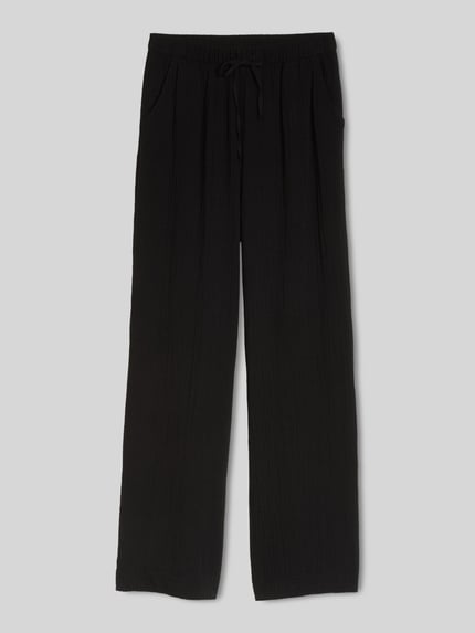 Tom Tailor Denim Wide Leg Hose aus Viskose-Mix Black 2