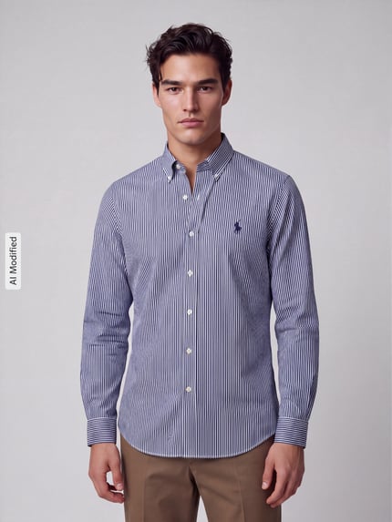 Polo Ralph Lauren Custom Fit Freizeithemd aus reiner Baumwolle Marine 4