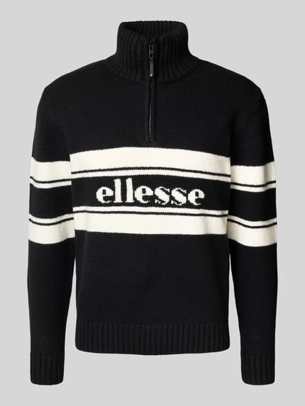ellesse Strickpullover mit Troyer-Kragen Modell 'PALLONI' Black 2