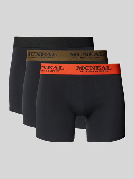 MCNEAL Boxershorts mit elastischem Logo-Bund im 3er-Pack Black 1