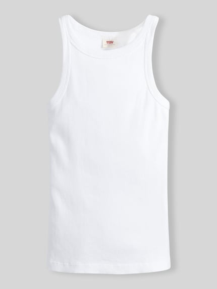 Levi's® Slim fit top van ribtricot Wit - 2