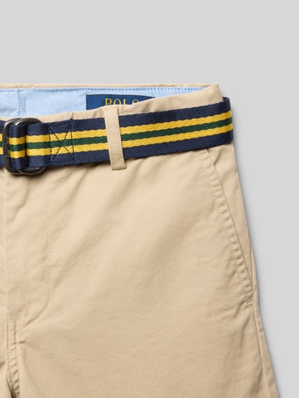 Productfoto, Regular Fit Bermudas uit katoenmix Model 'BEDFORD' van Polo Ralph Lauren Teens, look: effen, geweven structuur, detailopname