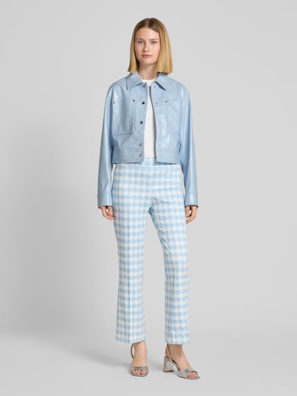 SEDUCTIVE Broek in verkorte pasvorm met persplooien, model 'NANETTE' Lichtblauw - 1
