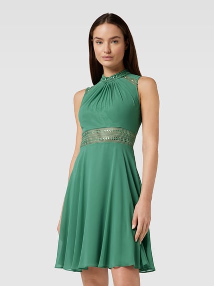 VM by Vera Mont Knielanges Cocktailkleid mit Häkelspitze Hellgruen 4