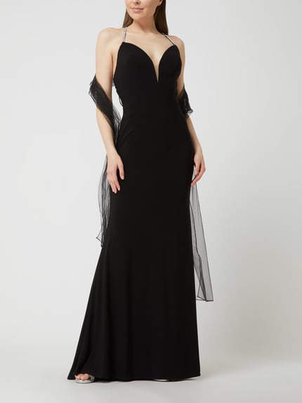 LUXUAR FASHION Abendkleid mit Strasssteinen  Black 4