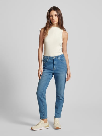 ONLY Jeansy o kroju straight fit z wpuszczanymi kieszeniami model ‘EMILY’ Jeansowy niebieski 1
