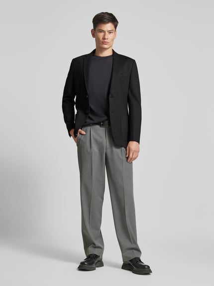Selected Slim fit colbert met reverskraag, model 'DELON' Zwart - 1