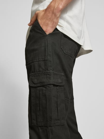 PEGADOR Flared cargobroek met siernaden, model 'RISLEY' Jeansblauw - 3