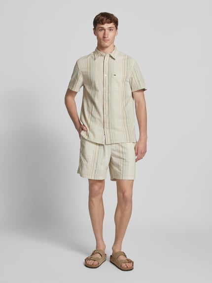 Tommy Jeans Loose Fit Strand-Shorts aus reiner Baumwolle Beige 1