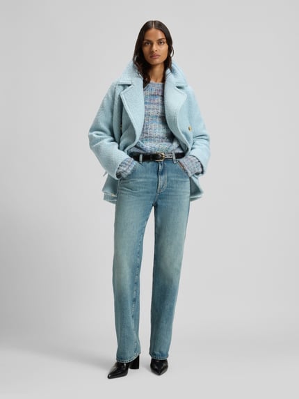BOSS Orange Loose Fit Jeans aus Baumwoll-Lyocell-Mix Modell 'ADA' Blau 1