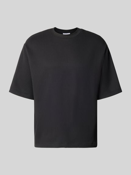 Regular-Fit T-Shirt in Plissee-Optik Shop The Look MANNEQUINE