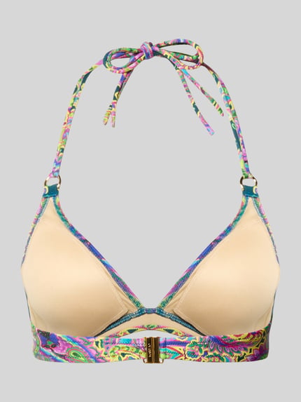 Produktfoto, Bikini-Oberteil mit Allover-Paisley-Print Modell 'Lise' von Marie Jo, elastische materiaalmix, reliëflogo, dames