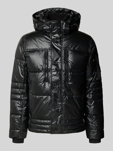 Tom Tailor Regular Fit Steppjacke mit abnehmbarer Kapuze Black 2