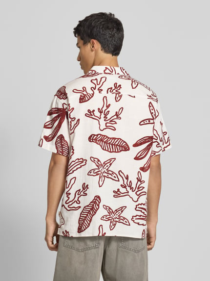 JACK & JONES Regular fit vrijetijdsoverhemd met resortkraag, model 'LUKE' Offwhite - 5
