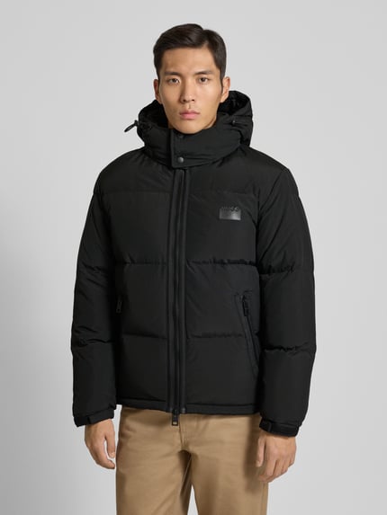 HUGO Regular fit donsjack met afneembare capuchon, model 'BIRONO' Zwart - 4
