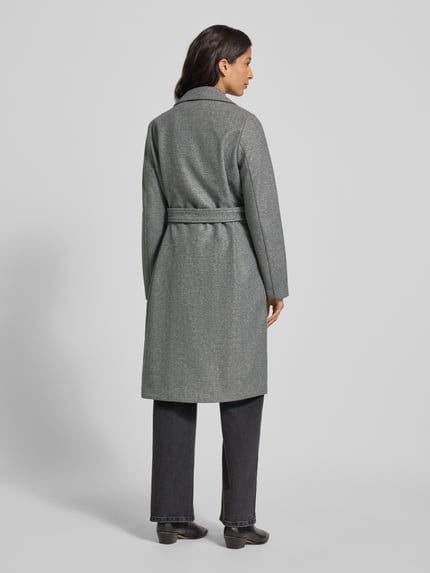 VERO MODA Relaxed Fit Mantel mit Bindegürtel Modell 'FORTUNEAYA' Mittelgrau Melange 5