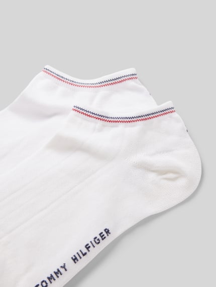 Tommy Hilfiger Sneakersokken met labelprint in een set van 2 paar Wit - 2