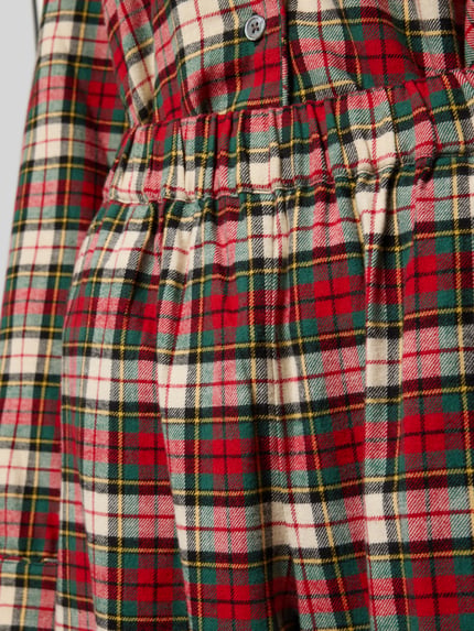 Productfoto, Relaxed Fit Pyjama uit puur katoen van Polo Ralph Lauren, dames pyjama, rood-groene ruit, zachte textuur