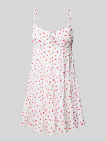 REVIEW Minikleid mit Schlüsselloch-Ausschnitt Weiss 2