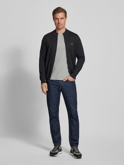 Fynch-Hatton Cardigan in Strick-Optik Anthrazit 1