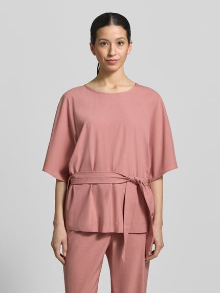 MOS MOSH Relaxed Fit Bluse aus Viskose-Mix Modell 'Rikas' Hellrot Melange 4