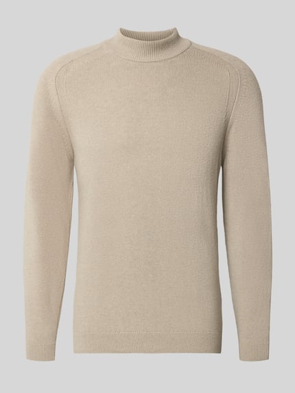 Produktfoto, beiger Regular Fit Pullover aus Viskose-Woll-Mix Modell 'Wylandor' von JOOP! COLLECTION, glatte Textur, neutrale Farben