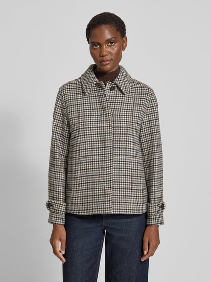 GANT Regular Fit Jacke aus Baumwoll-Mix Modell 'Checked' Ecru 4