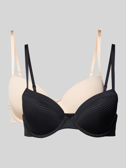 DORINA Bügel BH mit Stretchkomfort im 2er-Pack Modell 'LOUISE' Black 1