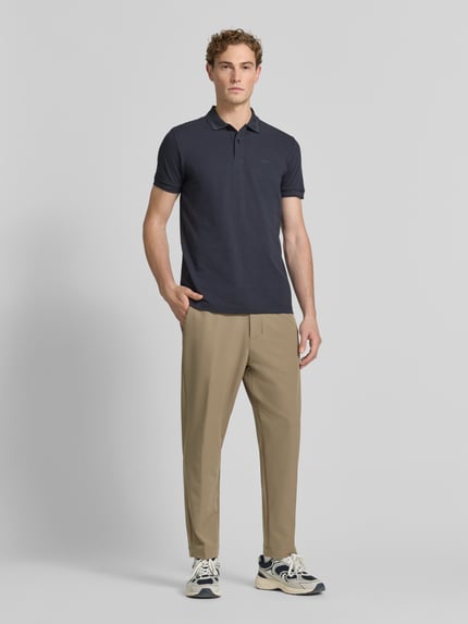 BOSS Green Koszulka polo o kroju regular fit z czystej bawełny model 'PIO 1' Granatowy 1