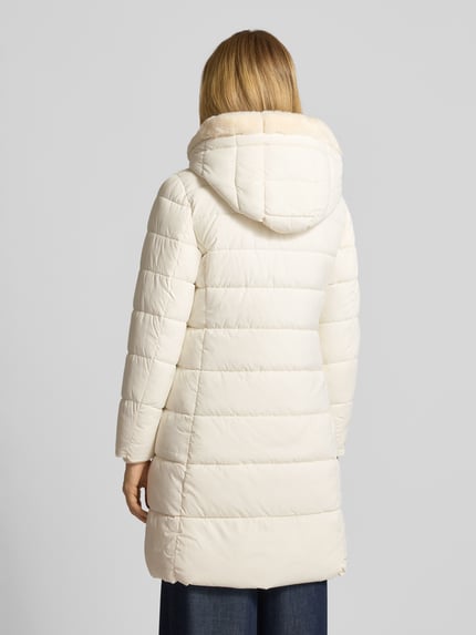 Christian Berg Woman Selection Steppmantel mit Kunstfell und Eingrifftaschen Offwhite 5