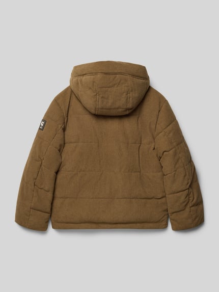 Garcia Regular Fit Winterjacke in Stepp-Optik mit Logo-Patch Camel 3