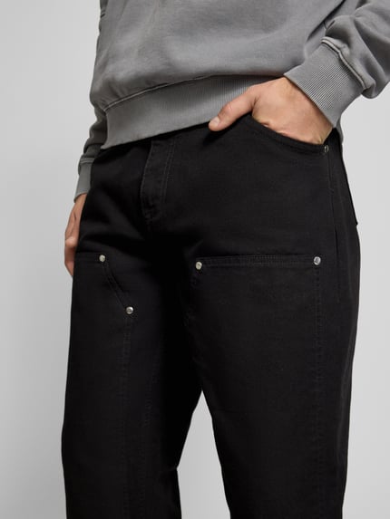 Edwin Jeansy o kroju loose fit z wpuszczanymi kieszeniami Model 'DOUBLE KNEE TYRELL PANT' Czarny 3