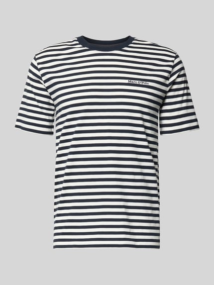 Marc O'Polo t-shirt o kroju regular fit z czystej bawełny Granatowy 2