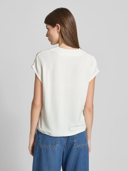 someday. T-shirt met kapmouwen en V-hals, model 'Kalani' Offwhite - 5