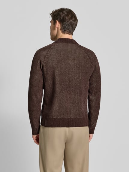 Jake*s Studio Men Strickpullover mit Polokragen Schoko 5