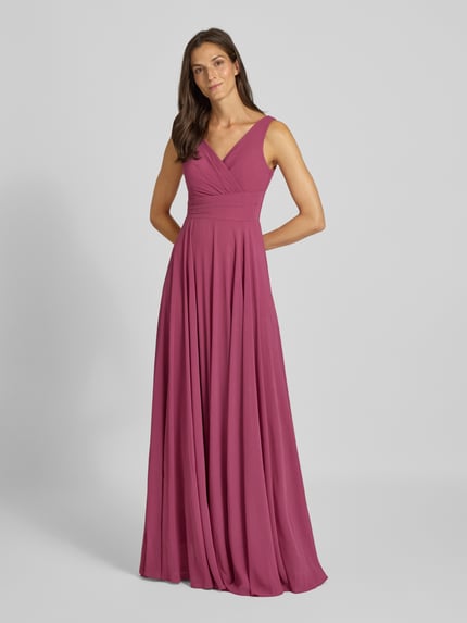 TROYDEN COLLECTION Abendkleid mit V-Ausschnitt Mauve 4