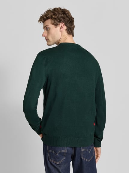 Montego Strickpullover mit gerippten Abschlüssen Dunkelgruen 5